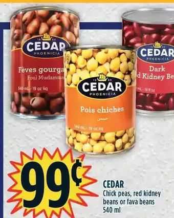 Marché Adonis Cedar chick peas, red kidney beans or fava beans offer