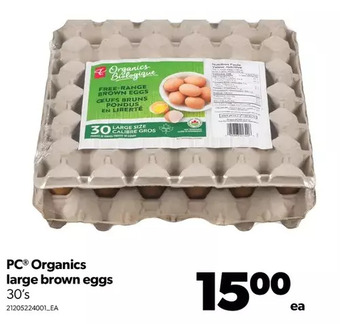 Real Canadian Superstore Pc organics large brown eggs offer