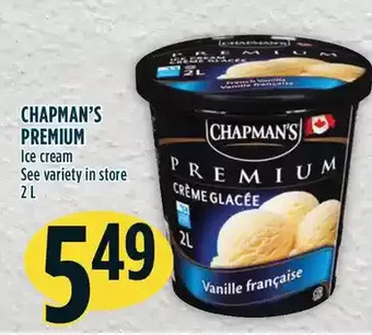 Marché Adonis Chapman's premium ice cream offer