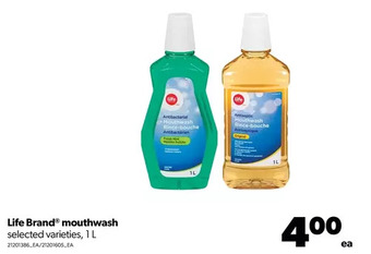 Real Canadian Superstore Life brand mouthwash offer