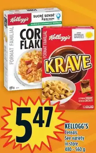 Marché Adonis Kellogg's cereal offer