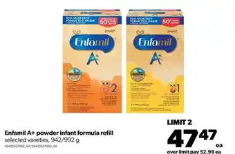 Real Canadian Superstore Enfamil a+ powder infant formula refill offer
