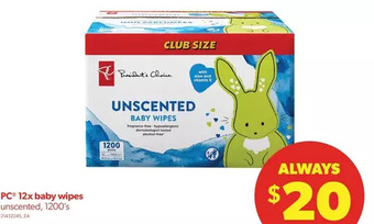 Real Canadian Superstore Pc 12x baby wipes offer