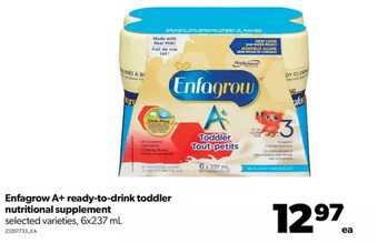 Real Canadian Superstore Enfagrow a+ ready-to-drink toddler nutritional supplement offer
