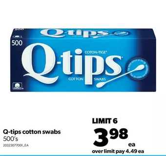 Real Canadian Superstore Q-tips cotton swabs offer