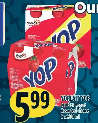 Marché Adonis Yoplait yop drinkable yogurt offer