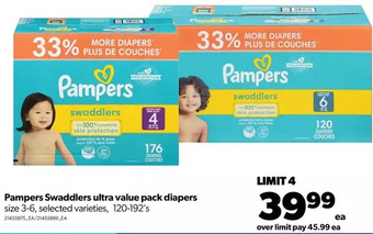 Real Canadian Superstore Pampers swaddlers ultra value pack diapers offer