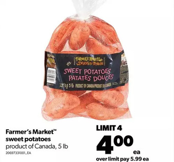 Real Canadian Superstore Farmer's market sweet potatoes offer