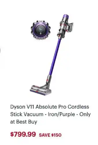 Best Buy Dyson V111 Absolute Pro Cordless Stick Vacuum offer