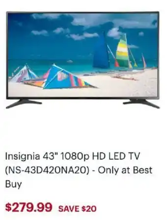 Best Buy Insignia 43" offer
