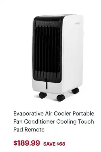 Best Buy Evaporative Air Cooler Portable Fan Conditioner Cooling Touch Pad Remote offer