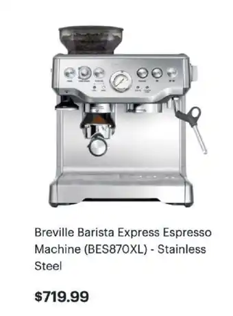 Best Buy Breville Basista Express Espresso Machine offer