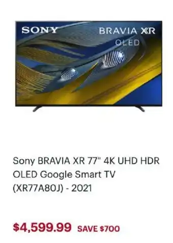 Best Buy Sony Bravia XR 77" offer