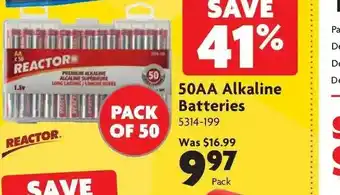 Home Hardware 50AA Alkaline Batteries offer