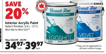 Home Hardware Interior Acrylic Paint offer