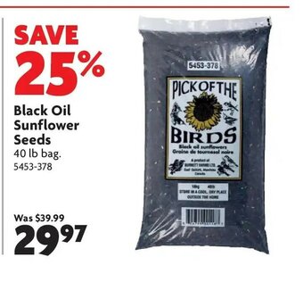 Home Hardware Black Oil Sunflower Seeds offer