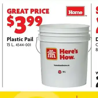 Home Hardware Plastic Pail offer