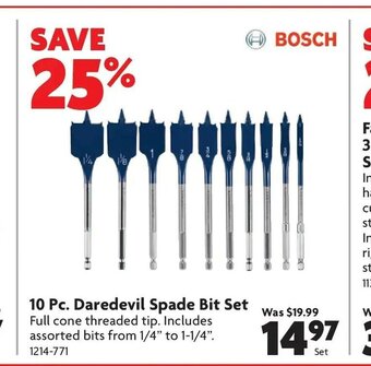 Home Hardware 10 Pc. Daredevil Spade Bit Set offer