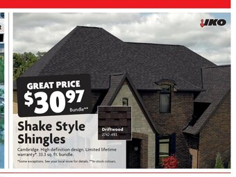 Home Hardware Shake Style Shingles offer