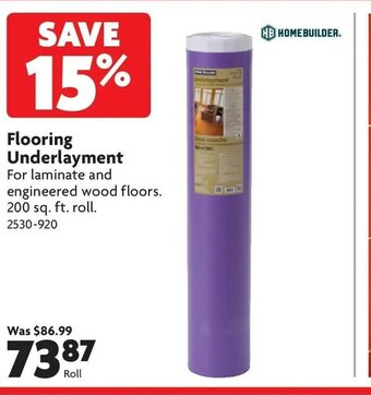 Home Hardware Flooring Underlayment offer