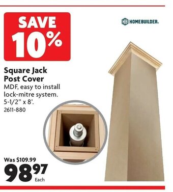 Home Hardware Square Jack Post Cover offer