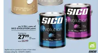 RONA on 3.78-L Cans of SICO Evolution Paint offer