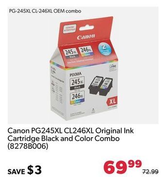 Shopper+ Canon pg245xl cl246xl original ink cartridge black and color combo (8278b006) offer