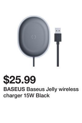 Newegg Baseus jelly wireless charger 15w black offer