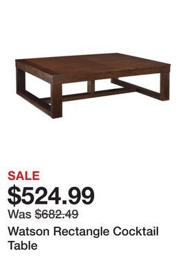 Ashley Furniture Watson rectangle cocktail table offer