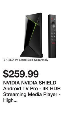 Newegg Nvidia shield android tv pro - 4k hdr streaming media player - high performance, dolby vision, 3gb ram, 2 x usb, google assis offer
