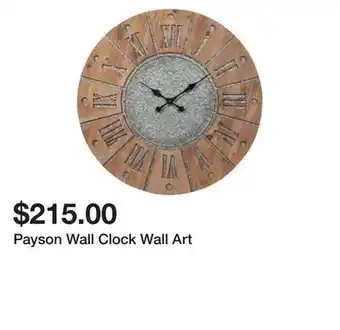 Ashley Furniture Payson wall clock wall art offer