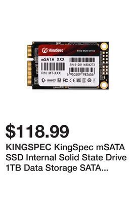 Newegg Kingspec msata ssd internal solid state drive 1tb data storage sata hard drives 3d nand flash pc desktop laptop notebook comp offer