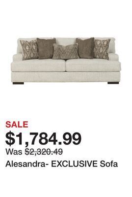 Ashley Furniture Alesandra- exclusive sofa offer