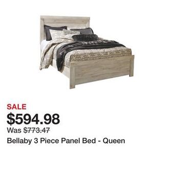 Ashley Furniture Bellaby 3 piece panel bed - queen offer