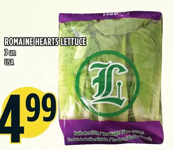 Marché Adonis Romaine hearts lettuce offer