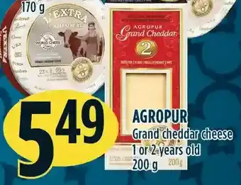 Marché Adonis Agropur grand cheddar cheese 1 or 2 years old offer