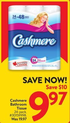 Walmart Cashmere bathroom tissue offer