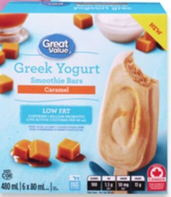 Walmart Great value smoothie yogurt bars offer