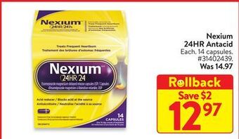 Walmart Nexium 24hr antacid offer