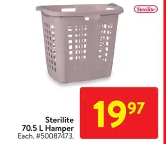 Walmart Sterilite 70.5 l hamper offer