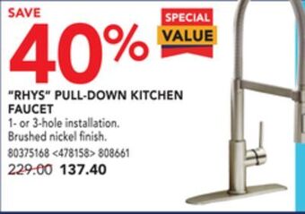 Allen + roth "rhys" pull-down kitchen faucet