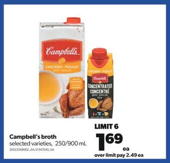 Real Canadian Superstore Campbell's broth, 250/900 ml offer