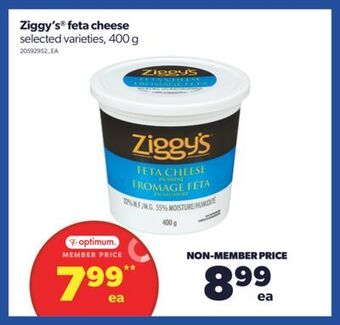 Real Canadian Superstore Ziggy's® feta cheese, 400 g offer