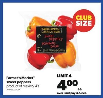 Real Canadian Superstore Farmer's market™ sweet peppers, 4's offer