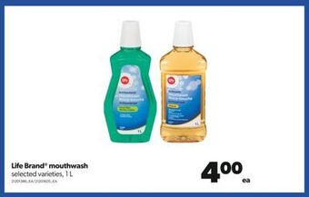 Real Canadian Superstore Life brand® mouthwash, 1 l offer