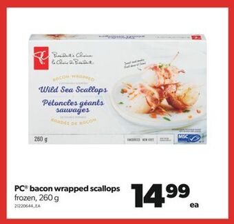 Real Canadian Superstore Pc® bacon wrapped scallops, 260 g offer