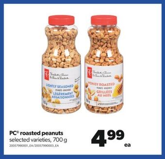 Real Canadian Superstore Pc® roasted peanuts, 700 g offer