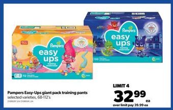 Real Canadian Superstore Pampers easy-ups giant pack training pants, 68-112's offer