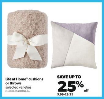 Real Canadian Superstore Life at home™ cushions or throws offer