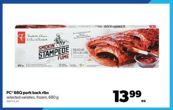 Real Canadian Superstore Pc® bbq pork back ribs, 680 g offer